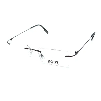 Hugo Boss Boss 0107/u 0sig Rectangle Eyeglasses In Silver