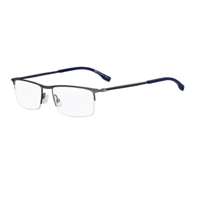 Hugo Boss Boss 0940 02p5 00 Grey Rubber 55mm In Blue