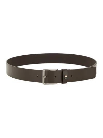 Hugo Boss Boss 100% Leather Belt In Brown