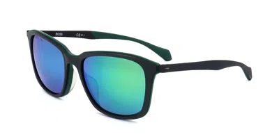 Hugo Boss Boss 1140/f/s Asian Fit Se8 Men's Sunglasses Green Size 56