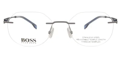 Hugo Boss Boss 1265/d Asian Fit Men's Glasses, Grey, Size 50 In White