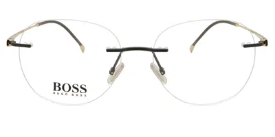 Hugo Boss Boss 1266/d Asian Fit 003 Men's Glasses Black Size 51 - Free Lenses - Blue Light Block Available In Metallic