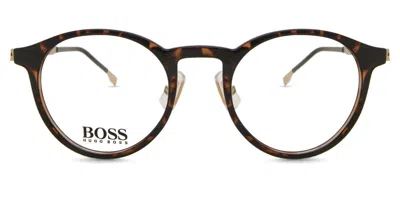 Hugo Boss Boss 1350/f Asian Fit 086 Men's Glasses Tortoiseshell Size 49 - Free Lenses - Blue Light Block Avail In Brown