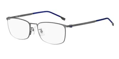 Hugo Boss Boss 1351/f Asian Fit Men's Glasses, Grey, Size 55 In Black