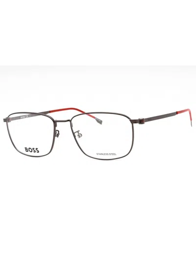 Hugo Boss Rectangle-frame Glasses In Gray