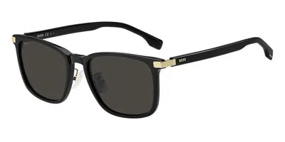Hugo Boss Boss 1406/f/sk Asian Fit 2m2/ir Men's Sunglasses Gold Size 57 In Black