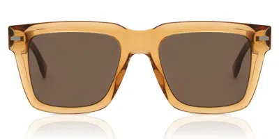 Hugo Boss Boss 1442/s 12j/70 Men's Sunglasses Yellow Size 53 In Brown
