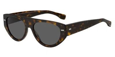 Hugo Boss Boss 1443/s 086/ir Men's Sunglasses Tortoiseshell Size 56 In Brown