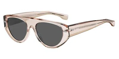 Hugo Boss Boss 1443/s 35j/ir Men's Sunglasses Pink Size 56 In Brown