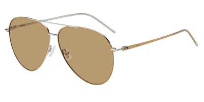 Hugo Boss Boss 1461/s Utk/jg Women's Sunglasses Brown Size 60 In Metallic