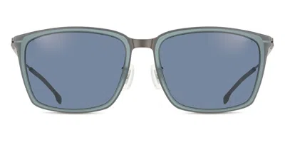 Hugo Boss Boss 1465/f/s Asian Fit R80/ku Men's Sunglasses Grey Size 59 In Blue