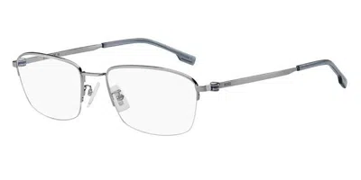 Hugo Boss Boss 1472/f Asian Fit Men's Glasses, Silver, Size 55 In Black