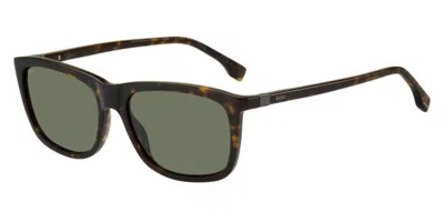 Hugo Boss Boss 1489/s 086/qt Men's Sunglasses Tortoiseshell Size 57 In Transparent