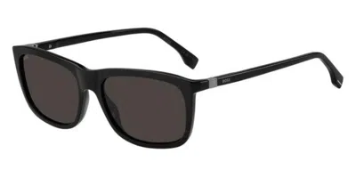 Hugo Boss Boss 1489/s 807/ir Men's Sunglasses Black Size 57 In Brown