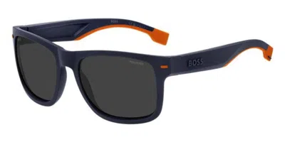 Hugo Boss Boss 1496/s Lox/25 Men's Sunglasses Blue Size 55