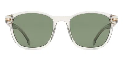 Hugo Boss Boss 1505/s Kb7/qt Men's Sunglasses Grey Size 52 In Green