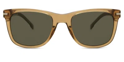 Hugo Boss Boss 1508/s 10a/ir Men's Sunglasses Brown Size 52 In Green