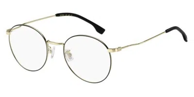 Hugo Boss Round-frame Glasses In Burgundy