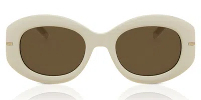Hugo Boss Boss 1521/s Szj/70 Women's Sunglasses White Size 51 In Brown