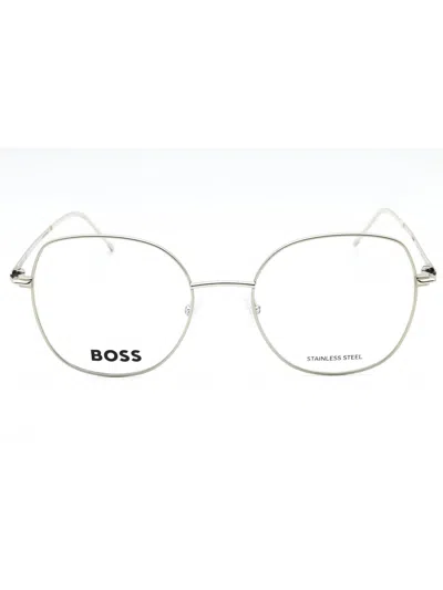 Hugo Boss Boss 1529 Women's Round Eyeglasses In Silver