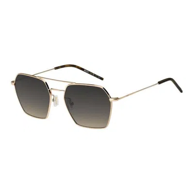 Hugo Boss Geometric-frame Sunglasses In Gold