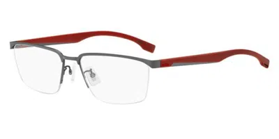 Hugo Boss Boss 1543/f Asian Fit Men's Glasses, Silver, Size 57 In White