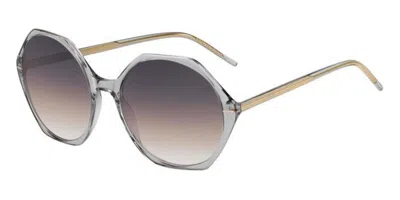 Hugo Boss Boss 1585/s Kb7/pr Women's Sunglasses Grey Size 56 In Blue