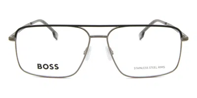 Hugo Boss Boss 1606 Men's Glasses, Gunmetal, Size 58 In Black