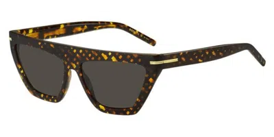 Hugo Boss Boss 1609/s 2vm/ir Women's Sunglasses Tortoiseshell Size 58 In Brown