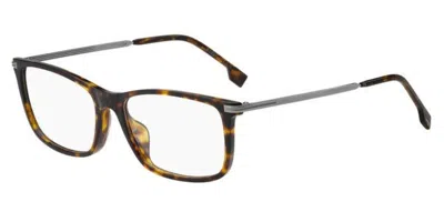 Hugo Boss Boss 1614/f Asian Fit Men's Glasses, Tortoiseshell, Size 56 In Brown