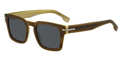 Hugo Boss Boss 1625/s Qgx/ir Men's Sunglasses Brown Size 50