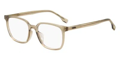 Hugo Boss Boss 1679/f Asian Fit Men's Glasses, Brown, Size 53 In Gold