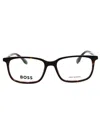 Hugo Boss Rectangle-frame Glasses In Havana/clear Demo Lens
