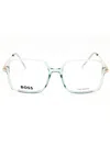 Hugo Boss Square-frame Glasses In Aqua/clear Demo Lens