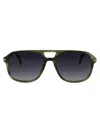 Hugo Boss Boss Green Horn Acetate Sunglasses In Gray
