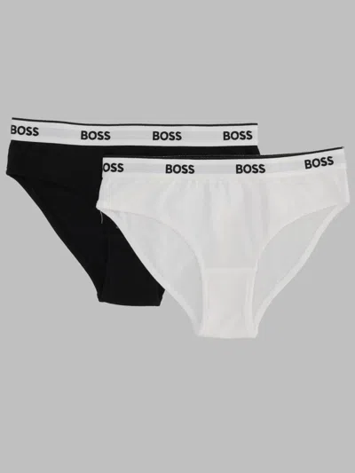 Hugo Boss Boss 2 Pack Slip Con Banda Logata In Black