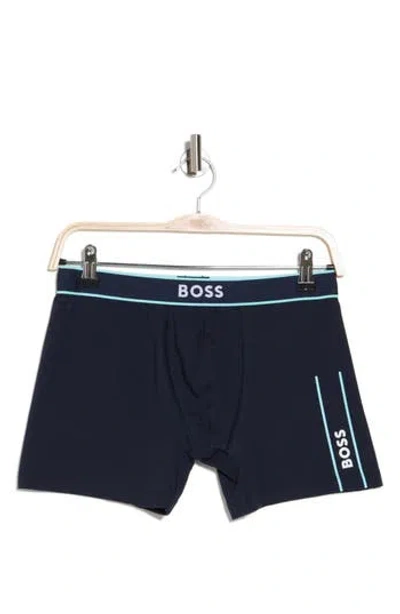Hugo Boss Boss 24 Boxer Briefs In Dark Blue