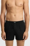 Hugo Boss Boss 2-pack Knit Cotton Boxers In Multi