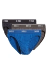 Hugo Boss Boss 3-pack Assorted Classic Cotton Briefs In Open Blue