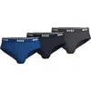 Hugo Boss Boss 3-pack Assorted Power Stretch Cotton Briefs In Multi