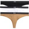 Hugo Boss Boss 3-pack Assorted Thongs In Multi