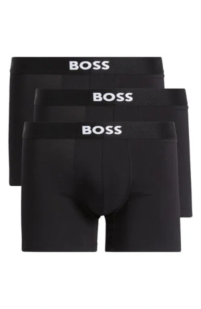 HUGO BOSS BOSS 3-PACK ONE STRETCH COTTON BOXER BRIEFS