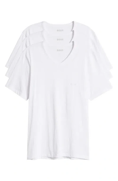 Hugo Boss Boss 3-pack Classic V-neck T-shirts In White