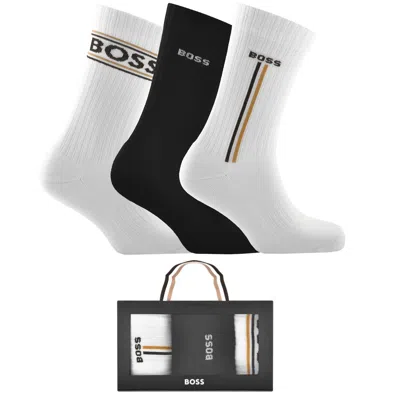 Hugo Boss Boss 3 Pack Crew Socks In White