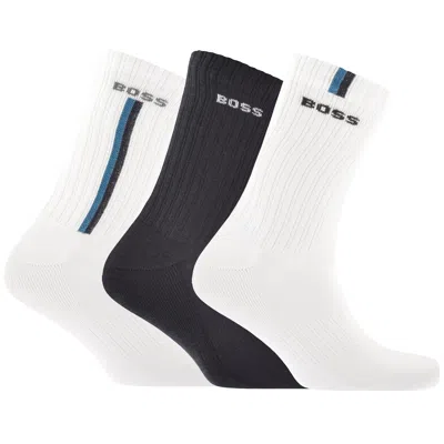 Hugo Boss Boss 3 Pack Logo Quarter Socks