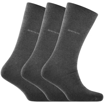 Hugo Boss Boss 3 Pack Paul Crew Socks Grey In Gray