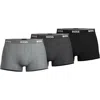Hugo Boss 3-pack Power Stretch Cotton Boxer Briefs In Gray