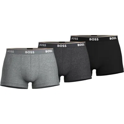HUGO BOSS BOSS 3-PACK POWER STRETCH COTTON TRUNKS