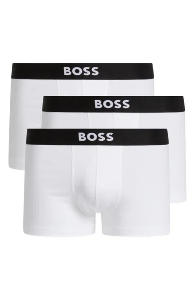 HUGO BOSS BOSS 3-PACK ONE STRETCH COTTON TRUNKS