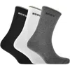 Hugo Boss Boss 3 Pack Quarter Length Rib Socks In Animal Print